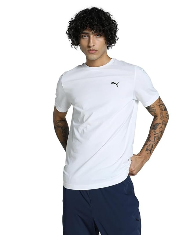 PUMA Men, ESS Small Logo Tee, White, M, (68253802)