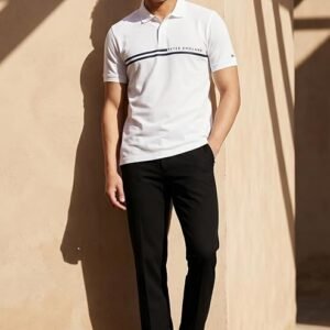 Peter England Men's Everyday Solid Regular Fit Polo | Cotton Rich | Premium Pique Weave